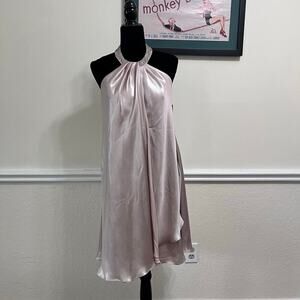 Alfred Angelo Women's Champagne Colored Open Back Cocktail Dress Size 8. NEW